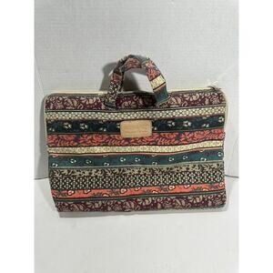 KINMac‎ Laptop Travel Bag Tribal Multi-Colored Boho Zippered Velvet Lined